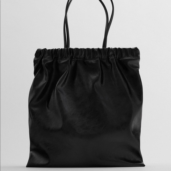 NWT Zara Drawstring Closure Tote Bag - Picture 10 of 10